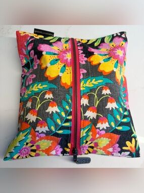 Rebecca Scott Designs Flat Cosmetic Bag Retired Floral Travel Organizer
